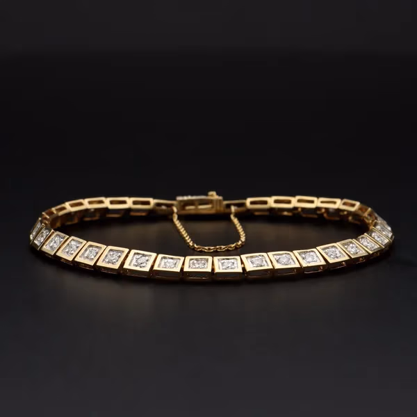 9ct Gold Diamond Bracelet