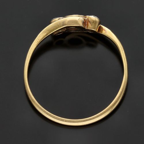 Antique 18ct Gold Old Cut Diamond Ring image-6