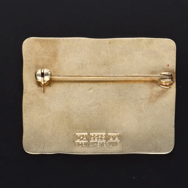 David Andersen Silver & Enamel Autumn Brooch