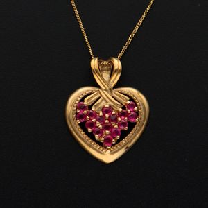 9ct Gold Ruby Pendant