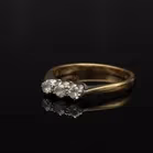 18ct Yellow Gold Diamond Trilogy Ring