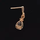 18ct Rose Gold Morganite and Diamond Drop Earrings