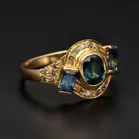18ct Yellow Gold 1.4ct Ceylon Sapphire & Diamond Ring