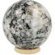 Witte maansteen bol 75mm - 360° presentation
