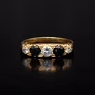 Vintage 18ct Gold Diamond and Sapphire Ring