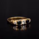 Vintage 18ct Gold Diamond and Sapphire Ring