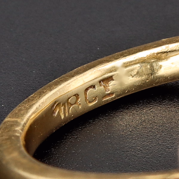 1920s 18ct Yellow Gold Ring 2ct Old-Cut Diamonds