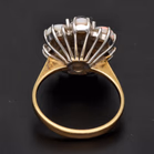 18ct Gold Opal and Diamond Cluster Ring