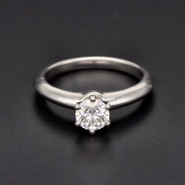 Tiffany & Co. Platinum Solitaire Diamond Ring