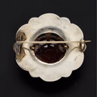 Victorian Scottish Silver & Agate Brooch