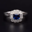 18ct White Gold Sapphire and Diamond Ring