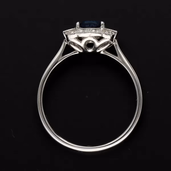 18ct White Gold Sapphire and Diamond Ring