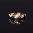 360° view of The Antique Victorian Pearl and Blue Enamel Flourish Ring