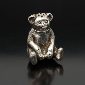 Unusual Novelty Silver Teddy Bear Pepper