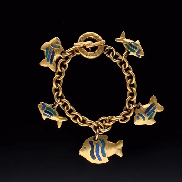Rare Vintage Agatha Paris Fish Necklace, Earrings and Bracelet