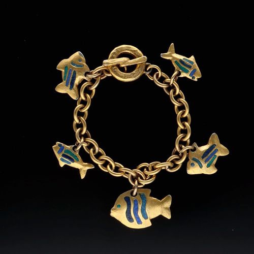 Rare Vintage Agatha Paris Fish Necklace, Earrings and Bracelet image-2