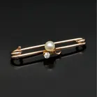 Diamond and Pearl Brooch