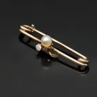 Diamond and Pearl Brooch