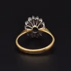 18ct Yellow Gold Blue Sapphire & Diamond Ring