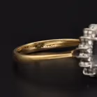 18ct Yellow Gold Blue Sapphire & Diamond Ring