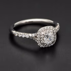 Tiffany & Co Platinum Soleste Double Halo Ring