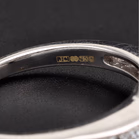18ct White Gold Diamond Ring With Side Sapphires