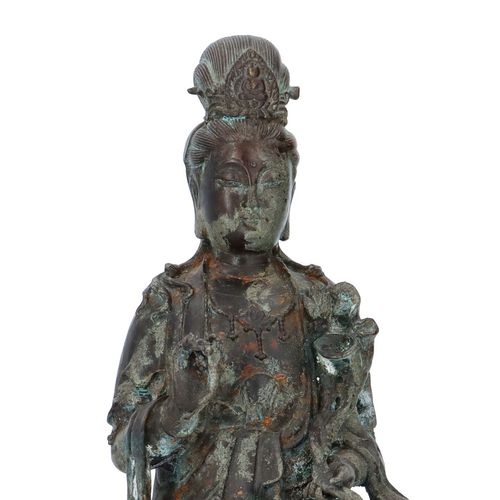 Antique Chinese Bronze Figure of Guanyin image-4
