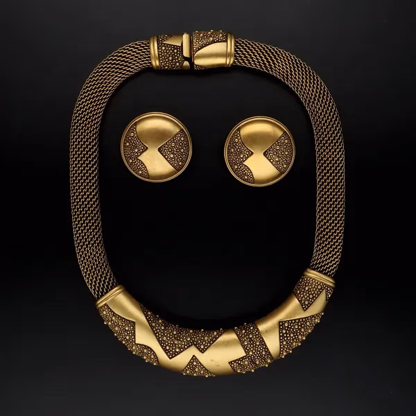 Vintage Monet Collar and Earrings Set
