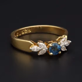 18ct Gold Sapphire Diamond Ring
