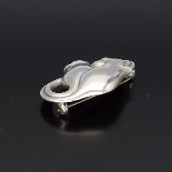 Georg Jensen Silver Tulip Brooch