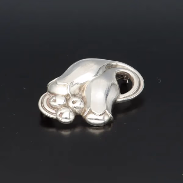 Georg Jensen Silver Tulip Brooch