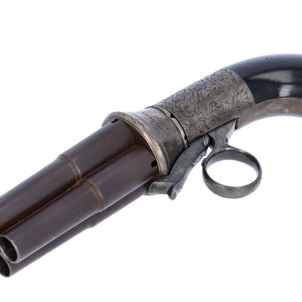 Scarce 12mm Four Shot Pinfire Pepper Box Revolver