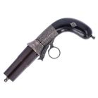 Scarce 12mm Four Shot Pinfire Pepper Box Revolver