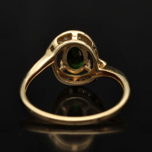 Gold Diopside Diamond Ring image-5