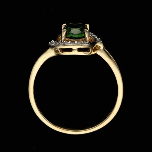 Gold Diopside Diamond Ring image-6