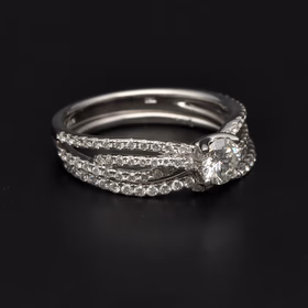 18ct White Gold Diamond Wedding Set