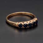 Retro 9ct Gold Multi Sapphire Ring