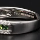 18ct White Gold Multi Coloured Sapphire and Diamond Ring