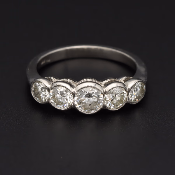 Platinum 5-Stone Diamond Ring