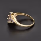 9ct Yellow Gold Amethyst & Diamond Dress Ring