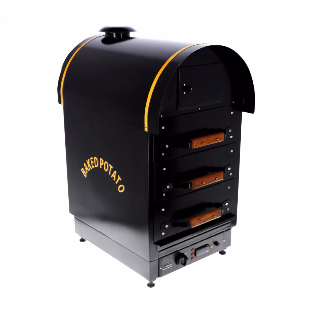 Gas Jacket Potato Oven – 3 drawers - 36–45 potatoes/hour - 4.9 kW - NG/LPG - Piezo ignition