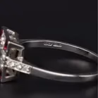 Platinum Ruby & Diamond Ring