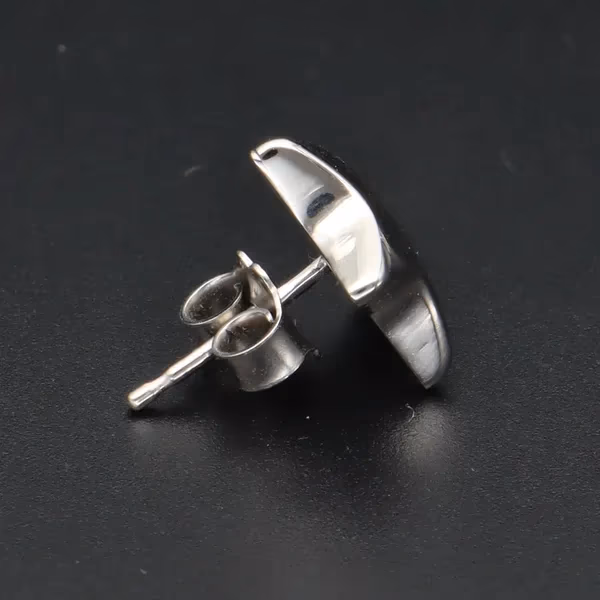 18ct White Gold Millenium Earrings. London 2000
