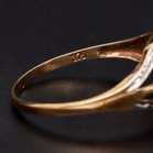 9ct Gold Topaz and Diamond Ring