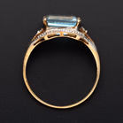 9ct Gold Topaz and Diamond Ring