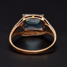 9ct Gold Topaz and Diamond Ring