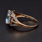 9ct Gold Topaz and Diamond Ring
