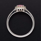 18ct White Gold Pink Sapphire & Diamond Ring