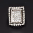 18ct White Gold Diamond Cluster Ring