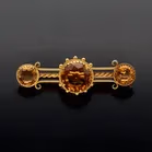 Antique 15ct Gold Citrine Brooch